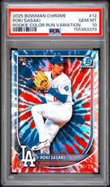 2025 Roki Sasaki Bowman Chrome — Rookie Color Run Variation